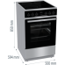 Голяма готварска печка  Gorenje GEC5C61XPA, 70л, стъклокерамичен плот
